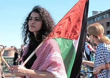 La Palestine s'invite à la manifestation contre l'austérité